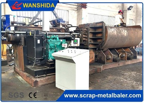 kupować Scrap metal baling press machine with feeding grab for waste aluminum profile light scrap metal online manufacture